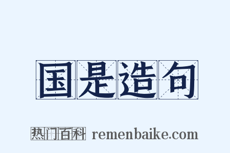 国是造句是什么意思的图片